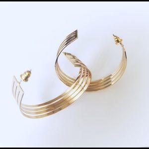 3 Lane Hoop Earrings